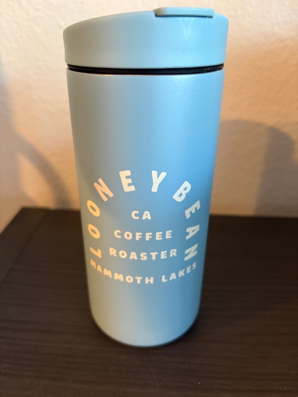 Mammoth Coffee Roaster Light Blue Insulated Travel Bottle